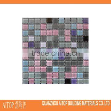 Small size glass chip combination mosaic tile for bathroom