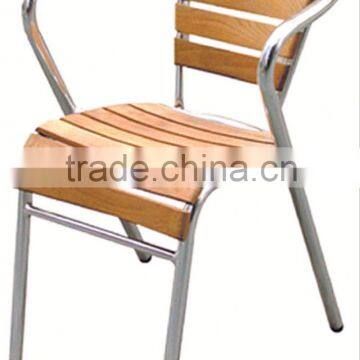 Aluminum wood italian style table and chairs