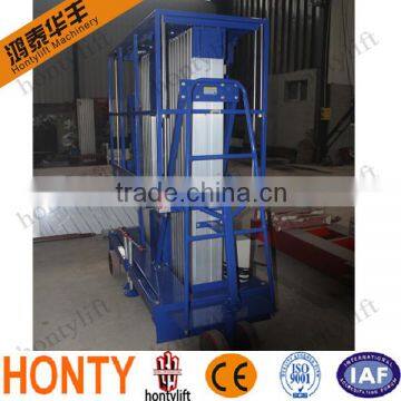 vertical aluminium single mast hydraulic man platform lift