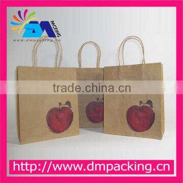 hot sale kraft paper bag with apple printing