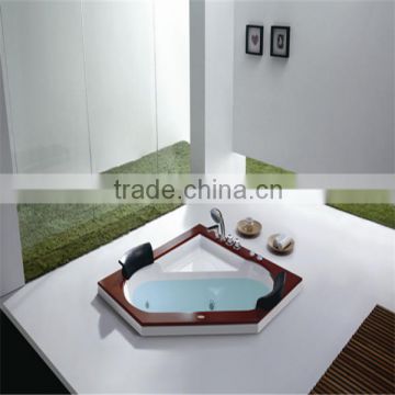 Diamond massage bathtub M-2041 plastic bathtub for 2 person