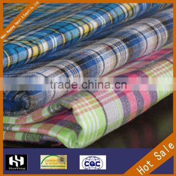 soft hand feel cotton yarn-dyed checks shirt fabric for office shirt