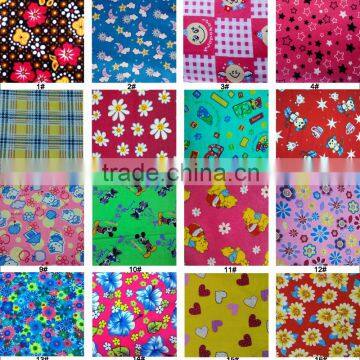 2016 hot sales best price 100% cotton printed flannel fabric colorful for baby bedding sets