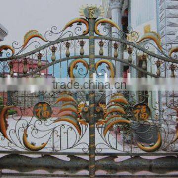 hot sale wrought iron double entrance gate new design