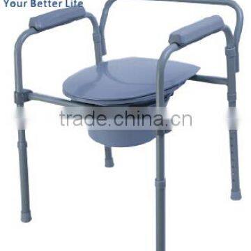 Steel commode chair for elder