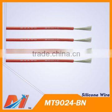 Maytech Insulated power silicon wire 22awg High flexible silicone cable BROWN color