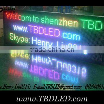 P10 programable full color outdoor led message sign board display