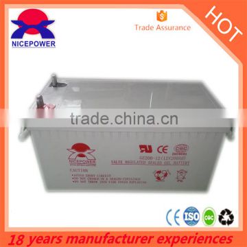 3Years WARRANTY Deep Cycle 12V 200AH Gel battery 10-12 years life