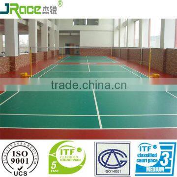 badminton court flooring cushion effect material with ITF