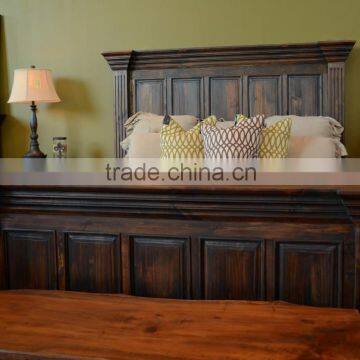 American classic sleigh bed / high quality Completely solid wood couple bed AS-B35