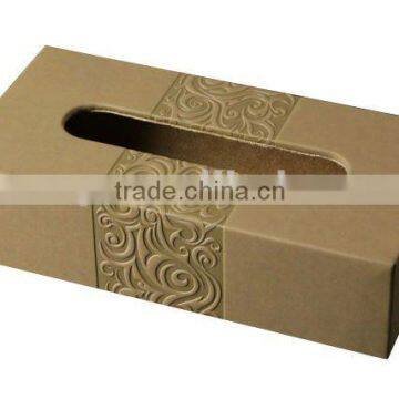 Rectangular tissue box cover