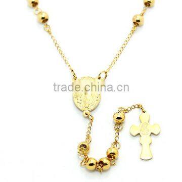 virgin mary rosary gold in stainless stee cross pendant charm catholic religious items praying the rosary