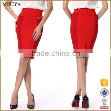 New Chic Red Color Fashion Lady Midi Skirt Summer Wholesale China