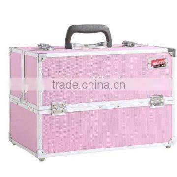 Aluminum Large 14" Beauty Cosmetics & Makeup Train Case