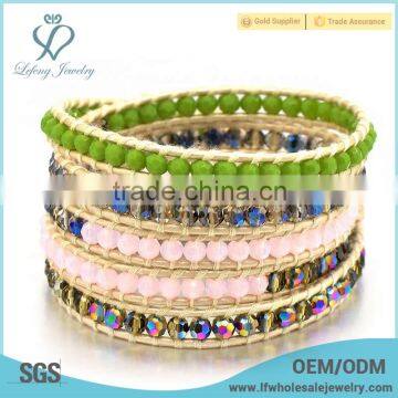 Fashion seed bead bohemian style jewelry,colorful crystal bracelet