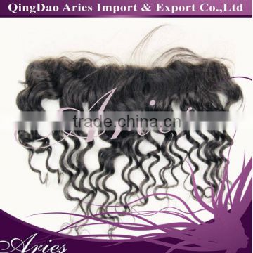 Free Shipping 12-20" Remy Hair 13"x4"Full Lace Frontal #1,1B,2,4 curly