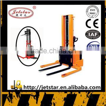 Wide leg setable electric stacker battery charger forklift