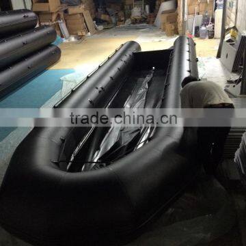 8m wooden floor black inflatable boat