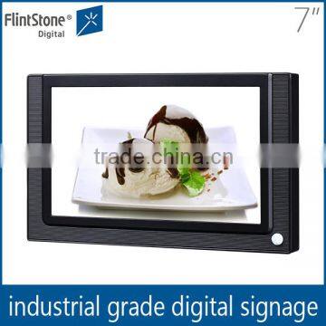 7 inch shelf edge anti theft pop lcd display advertising player