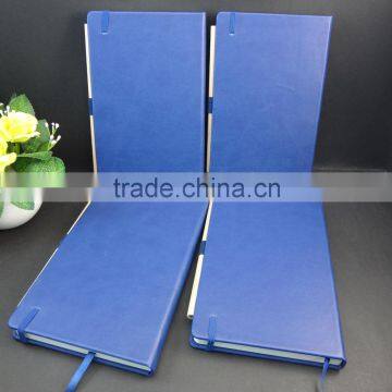 A5 Thermo pu Leather Cover Blue Notebook With Pen Loop photo-6