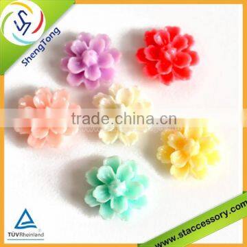 high quality plastic resin flower,resin flower cabochons,resin flower beads