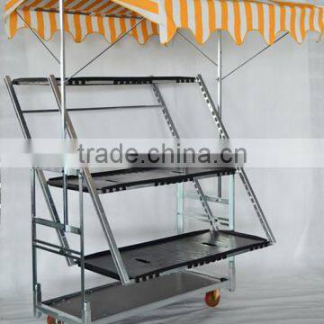 display storage show flower trolleys with wheels