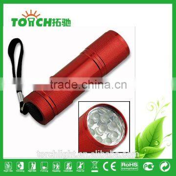 9 Led Mini Flash Torch High Quality New Design Pocket Torch Flash Light Lamp Camping for 3*AAA Battery