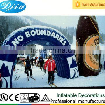 DJ-GM-50 popular bear design cartoon event entrance arch blue advertising inflatable arch with logo