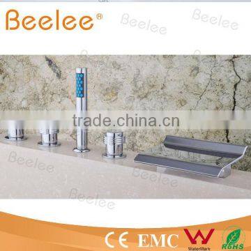 Luxury Design 3 Pcs Waterfall Bathtub Shower Faucet,Handheld Showerhead QH001-15