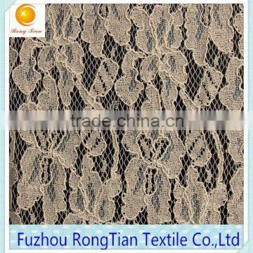 Manufacturer sale cotton plied yarn embroidery lace fabric for curtain
