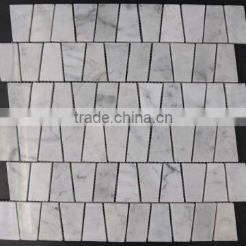 Trapezium mosaic carrara marble mosaic, stone marble mosaic