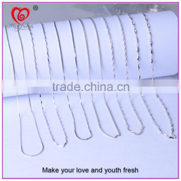 2015 Good Quality Italian Sterling silver Jewelry Findings Silver Chain Wholesale Chain Necklace OEM/ODM accepted