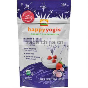 Happy Baby Happy Yogis Organic Superfoods Yogurt and Fruit Snacks, Mixed Berry - 1 oz - Case of 8