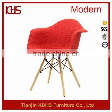 Bazhou Middle Back Fashion And Comfort Fabric Function Wooden Leg Leisure Chair photo-6