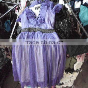 Hot sale ladies poly dress used clothing