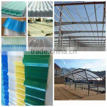 Corrugated plastic roofing sheets for greenhouse