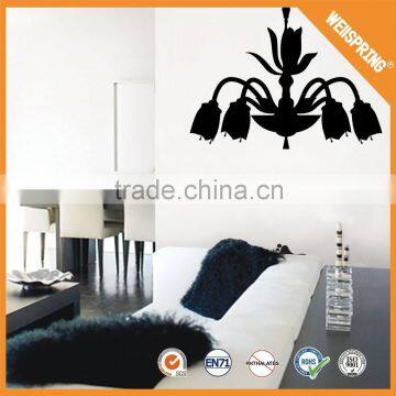 New product wholesale removable black lamp wall sticker