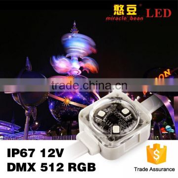 Miracle bean DC12V DMX512 full color illuminated addressable SMD5050 led pixel light for amusement park