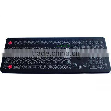 IP68 Chemical Resistance Membrane Keyboard With Trackball Mouse Combo