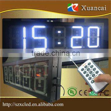 wireless RF & computer Time /Temperature/ Year/Date/Countdown timer LED double side digital display board