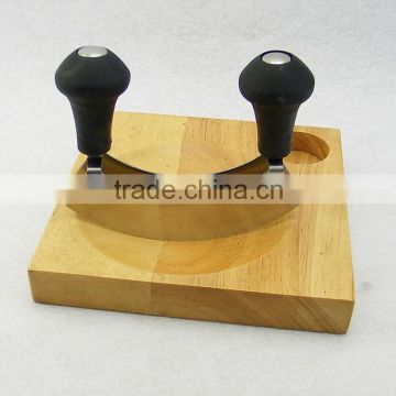 stainless steel double blade cheese cutter set