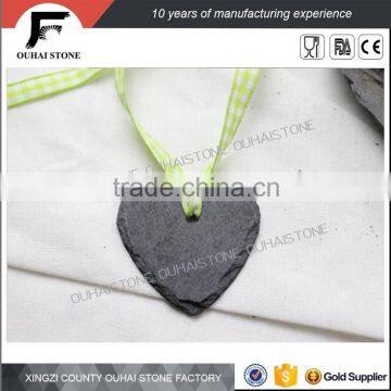 Hot Sale Heart Shape Slate Stone Cute Wedding Crafts photo-4