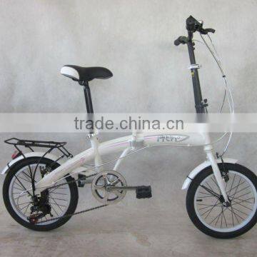 16 inch Steel Folding Bike with TZ20 6 Speed