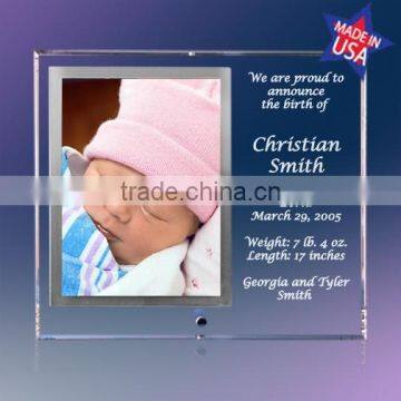 Customize crystal glass picture photo frame with high quality