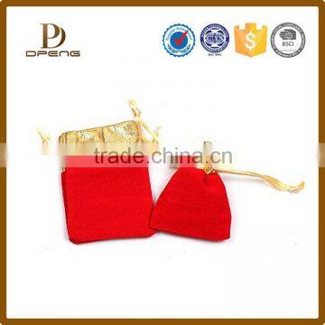 Hot selling Custom small drawstring printed velvet pouches for jewelry