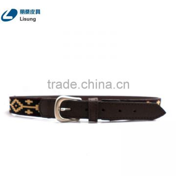 Fashion Handmade embroidery Genuine Leather Needlepoint Casual Belts