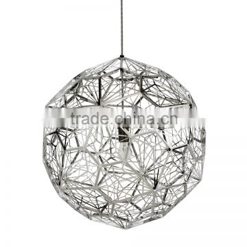 Modern Etch Web Steel Pendant Light