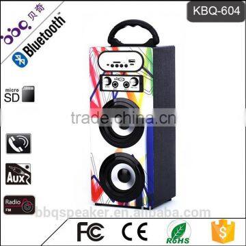 BBQ KBQ-604 10W 1200mAh battery dual 3 inch subwoofer Mini Portable Karaoke Player Bluetooth karaoke speaker system