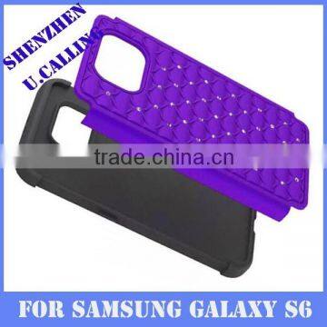 China Factory Price For Samsung Galaxy S6/S6 Edge Bling Diamond Shockproof Silicon Case photo-6