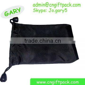 high quality Black Satin Bag accept customied Drawstring Bag